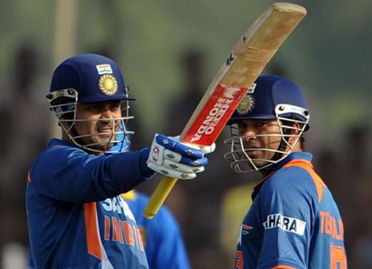 Sachin Sehwag duo helped India score a massive total of 414.